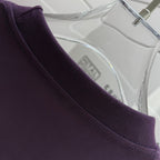 Burberry short-sleeve T-shirt crewneck ribbed collar in dark purple