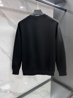 Versace crewneck sweatshirt in dark/black with plain back and ribbed cuffs