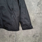 Balenciaga hooded jacket, dark charcoal, front zip and side pockets