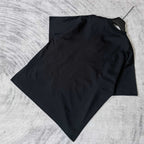 Dark navy T-shirt laid flat, showing crew neck and short sleeves