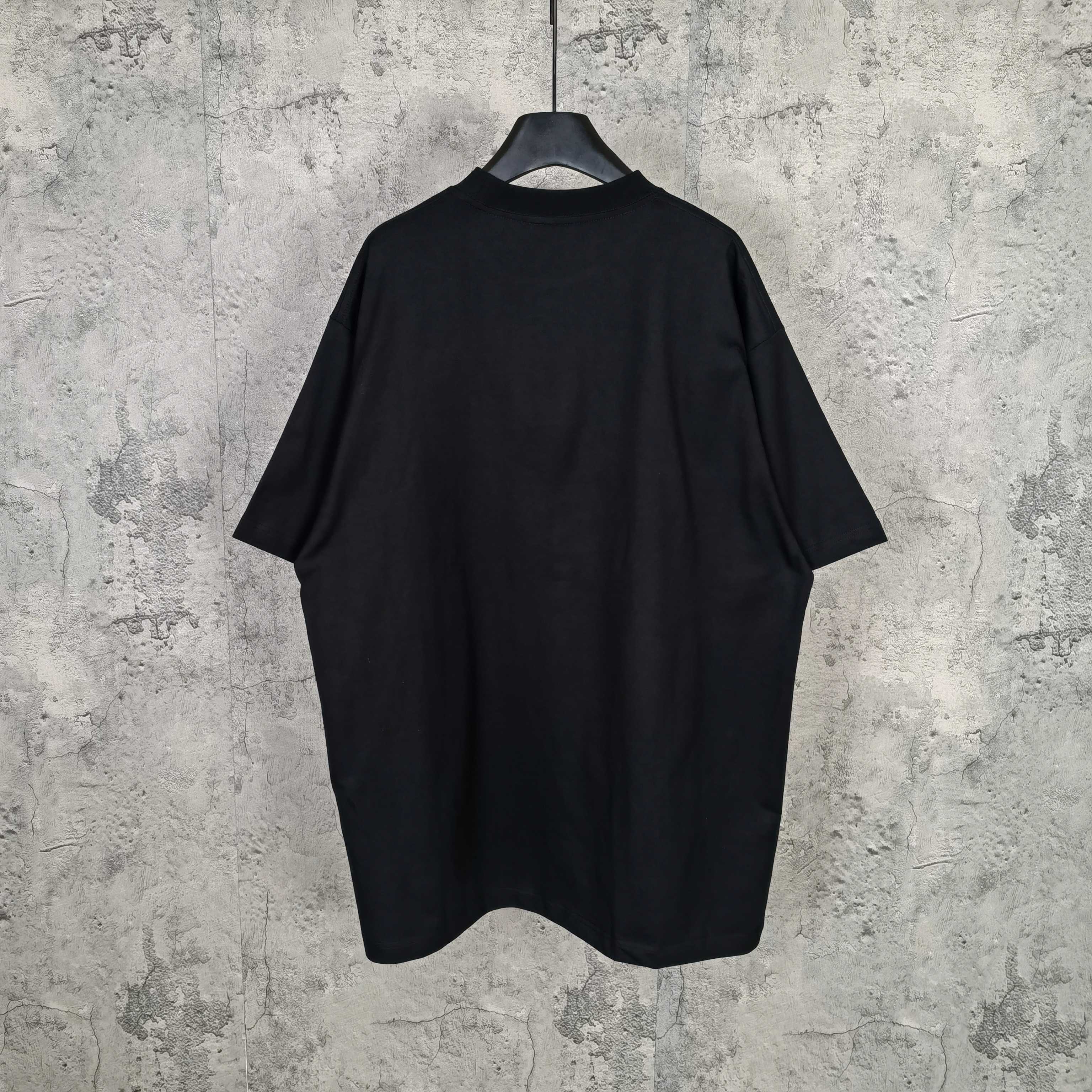 Dark navy T-shirt with crew neck and plain back, no visible graphic