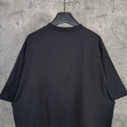 Balenciaga black short-sleeve T-shirt, plain reverse view
