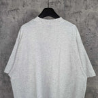 Balenciaga T-shirt, light gray, crew neck, short sleeves, plain back view.