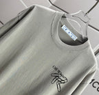 Off-White T-shirt close-up, off-white crew neck and chest logo print