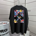 Off White black T-shirt with large colorful graphic on the back