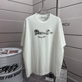 White Dior short-sleeve crewneck T-shirt with front logo graphic
