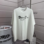 White Dior short-sleeve crewneck T-shirt with front logo graphic