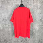 Balenciaga red short-sleeve T-shirt, plain back view