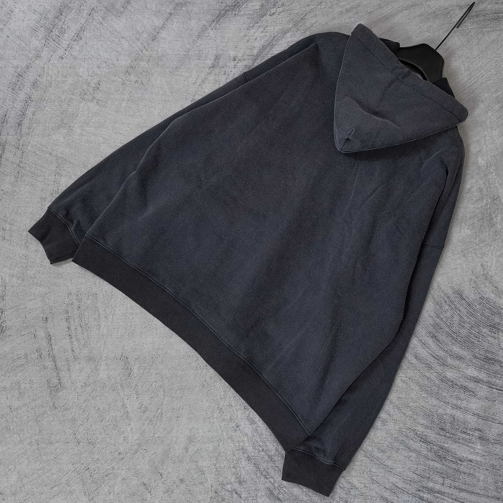 Balenciaga long-sleeve hoodie, dark back view with hood and kangaroo pocket