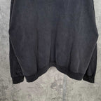 Balenciaga long pullover sweatshirt in dark gray with ribbed cuffs and hem