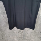Black T-shirt with plain back and short sleeves