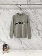 Givenchy crewneck sweatshirt in light gray with black GIVENCHY chest print