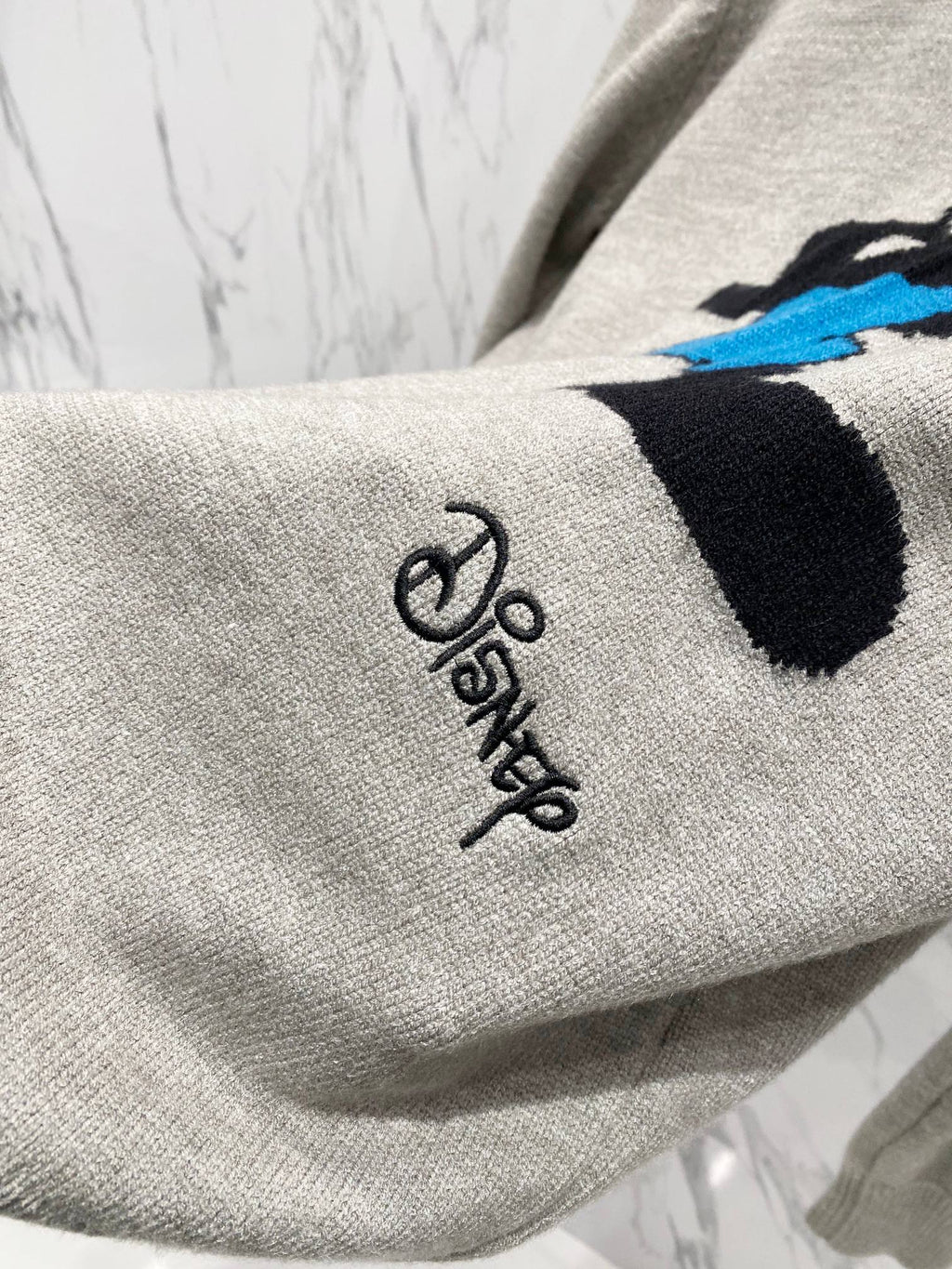 Givenchy sweatshirt sleeve in light gray with black GIVENCHY logo embroidery