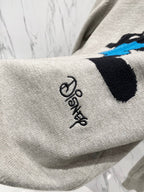 Givenchy sweatshirt sleeve in light gray with black GIVENCHY logo embroidery
