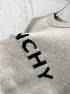 Givenchy sweatshirt in light gray with small black logo graphic