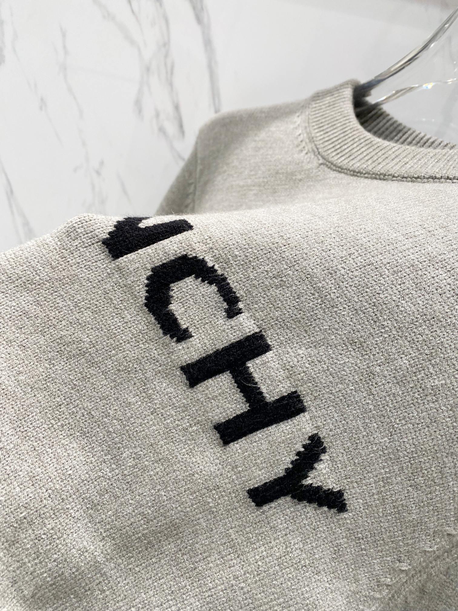 Givenchy sweatshirt in light gray with small black logo graphic