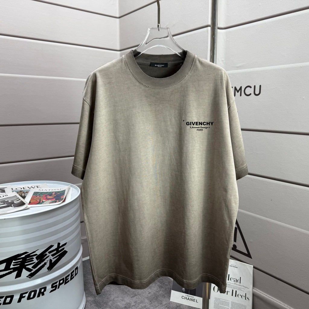Givenchy crewneck T-shirt, light gray, front chest logo