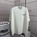 White Givenchy T-shirt with short sleeves and small chest logo, round crew neck