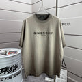 Givenchy crewneck T-shirt in light gray with GIVENCHY logo on front