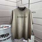 Givenchy crewneck T-shirt in light gray with GIVENCHY logo on front