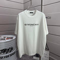 White Givenchy T-shirt with front GIVENCHY graphic and crew neck