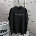 Black T-shirt with GIVENCHY logo and Paris text on the chest.