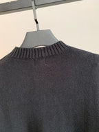 Burberry knit sweater back neckline with ribbed collar detail