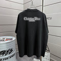 Black Dior short-sleeve T-shirt, back logo text at center