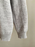 Dior grey knit sweater sleeve with ribbed cuff
