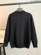 Black Fendi crewneck sweater back view on hanger