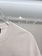 White Gucci T-shirt sleeve and shoulder seam, side view
