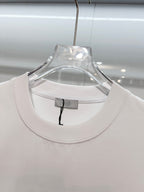 White Dior short-sleeve T-shirt neckline with interior label detail