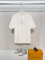 Fendi white short-sleeve T-shirt on a hanger, plain front