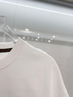 Fendi white short-sleeve T-shirt showing left shoulder and crew neck