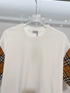 Burberry short-sleeve T-shirt, white crew neck with logo label