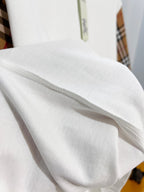 Burberry T-shirt sleeve hem, white knit fabric detail