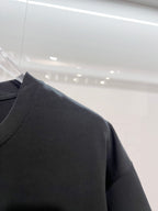 Louis Vuitton black T-shirt shoulder and sleeve close-up