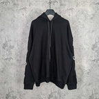 Balenciaga black hoodie with front hood and drawstring, no visible logo