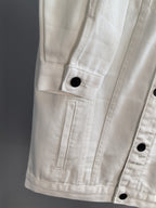 Burberry long-sleeve jacket white with side pocket and buttoned cuff detail
