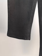 Burberry long pants, black denim leg hem with visible stitching
