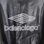 Balenciaga black long-sleeve jacket with front logo graphic