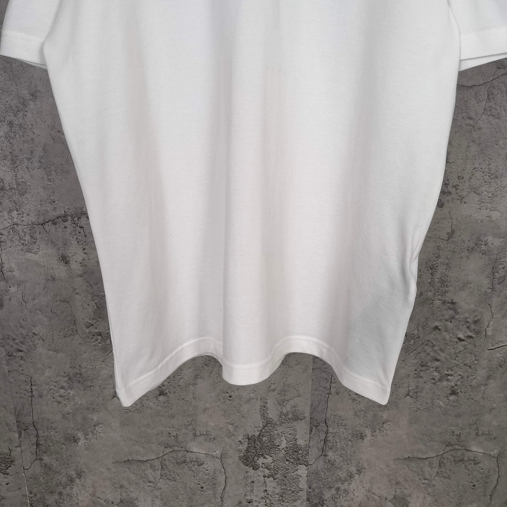 Balenciaga short in white fabric with curved hem