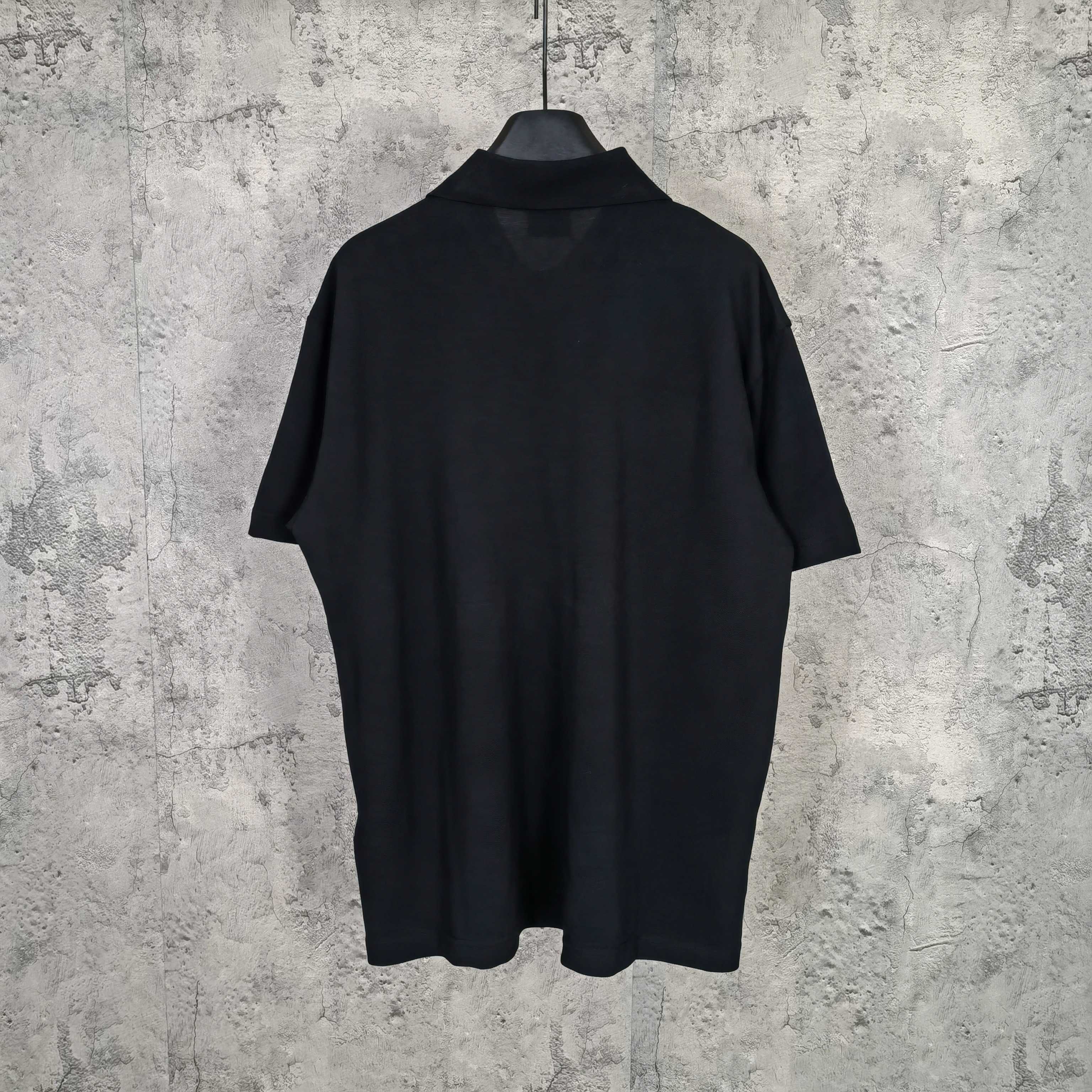Balenciaga polo shirt, dark color, short sleeves, back view