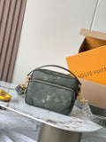 Louis Vuitton crossbody bag in dark green monogram canvas with gold-tone hardware