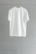 White crew-neck T-shirt with no visible front print