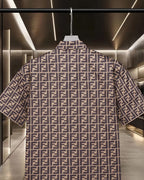 Fendi short-sleeve shirt with FF logo pattern, back view