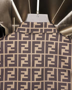 Fendi short-sleeve shirt with FF logo pattern, upper back view