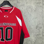 Balenciaga short-sleeve jersey in red with white 110 graphic