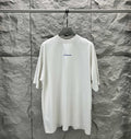 White short-sleeve T-shirt with small chest Balenciaga logo