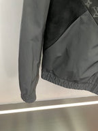 Louis Vuitton monogram windbreaker jacket, dark gray, elastic cuff and hem